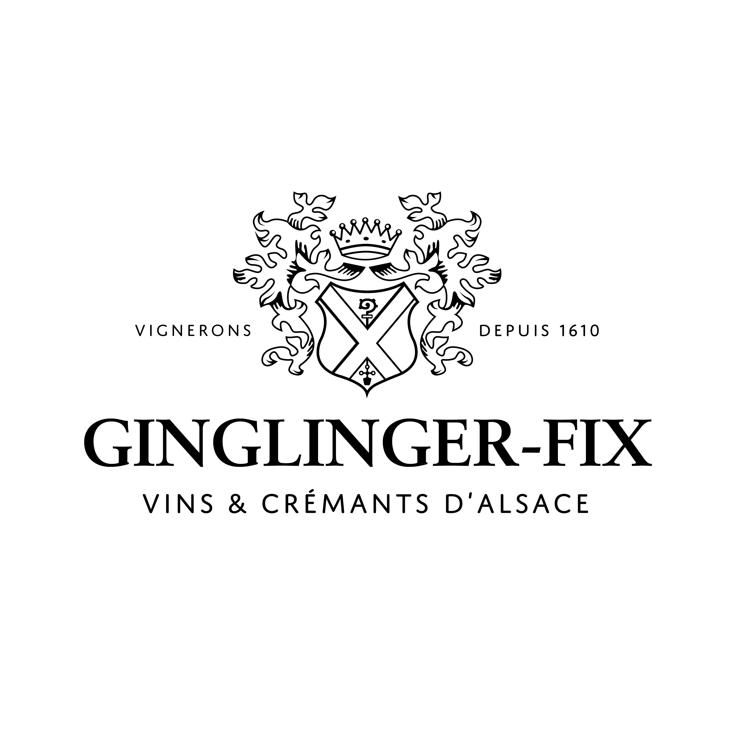 Blason Ginglinger-Fix, vignerons depuis 1610 — Vins et Crémants d’Alsace