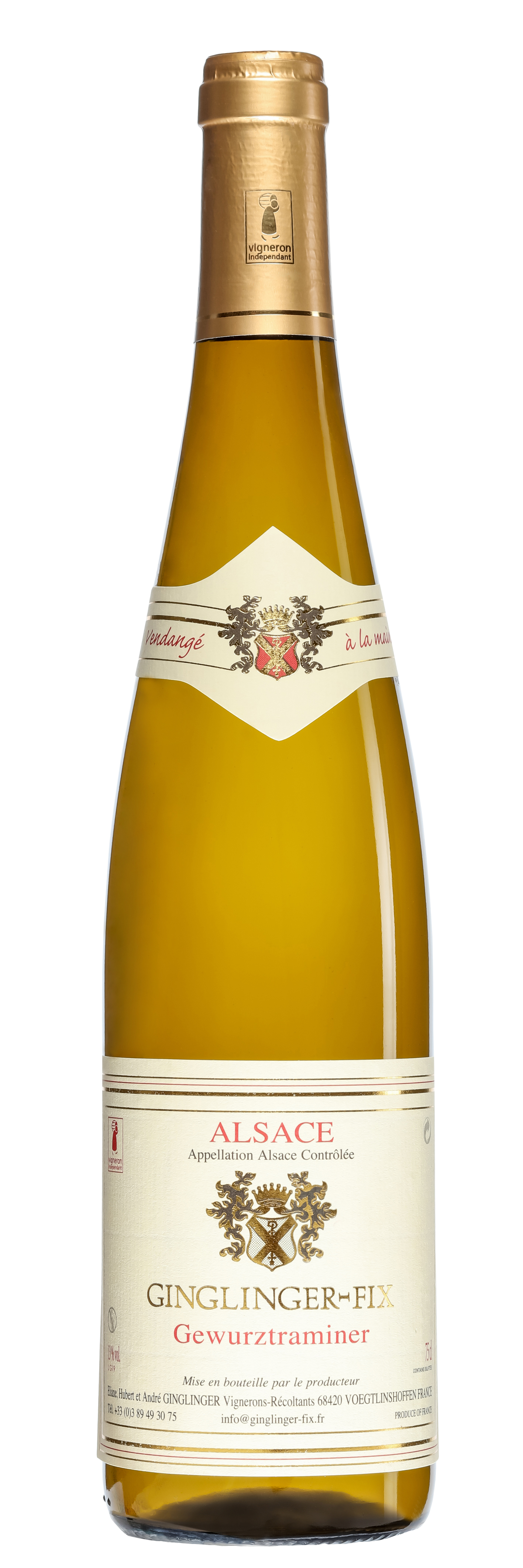 Bouteille de Gewurztraminer Ginglinger-Fix